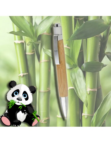 00196 Penna a sfera Panda in bamboo