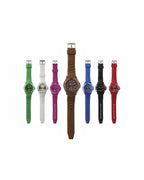 02026 Orologio analogico in plastica e silicone