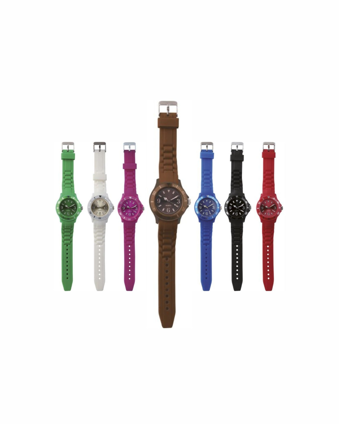 02026 Orologio analogico in plastica e silicone