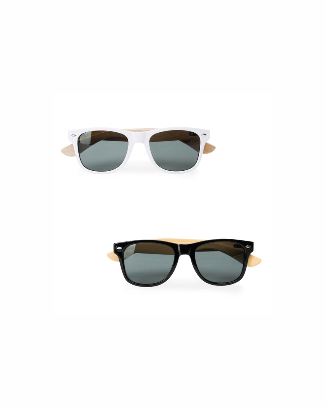 Occhiali da sole in policarbonato e bambù 02505