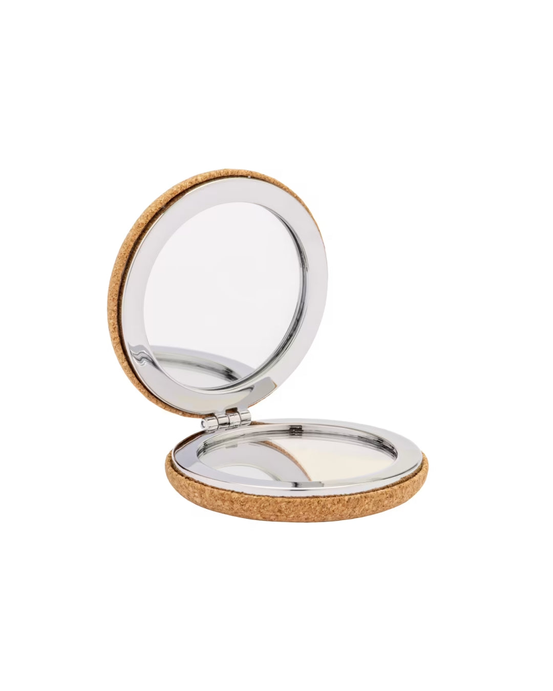 03074 Specchio tascabile in sughero naturale