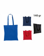 04004 Borsa cotone colorato 140gr manici lunghi 38x42