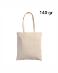 04004NT Borsa cotone naturale 140gr manici lunghi 38x42