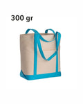 04014 Borsa cotone naturale 300gr con soffietto 50x38x18