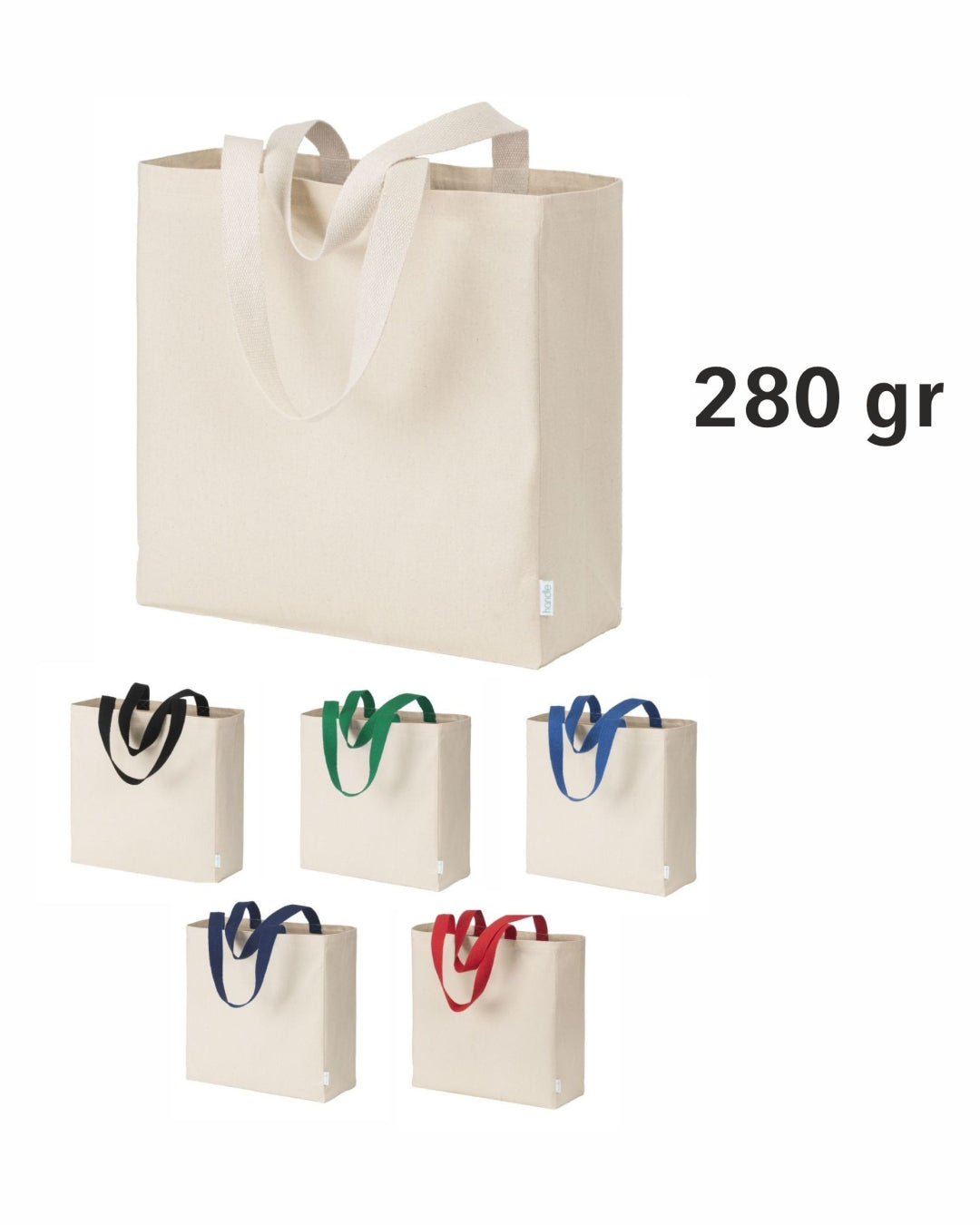 04017 Maxi borsa cotone 280gr con soffietto 40x40x15