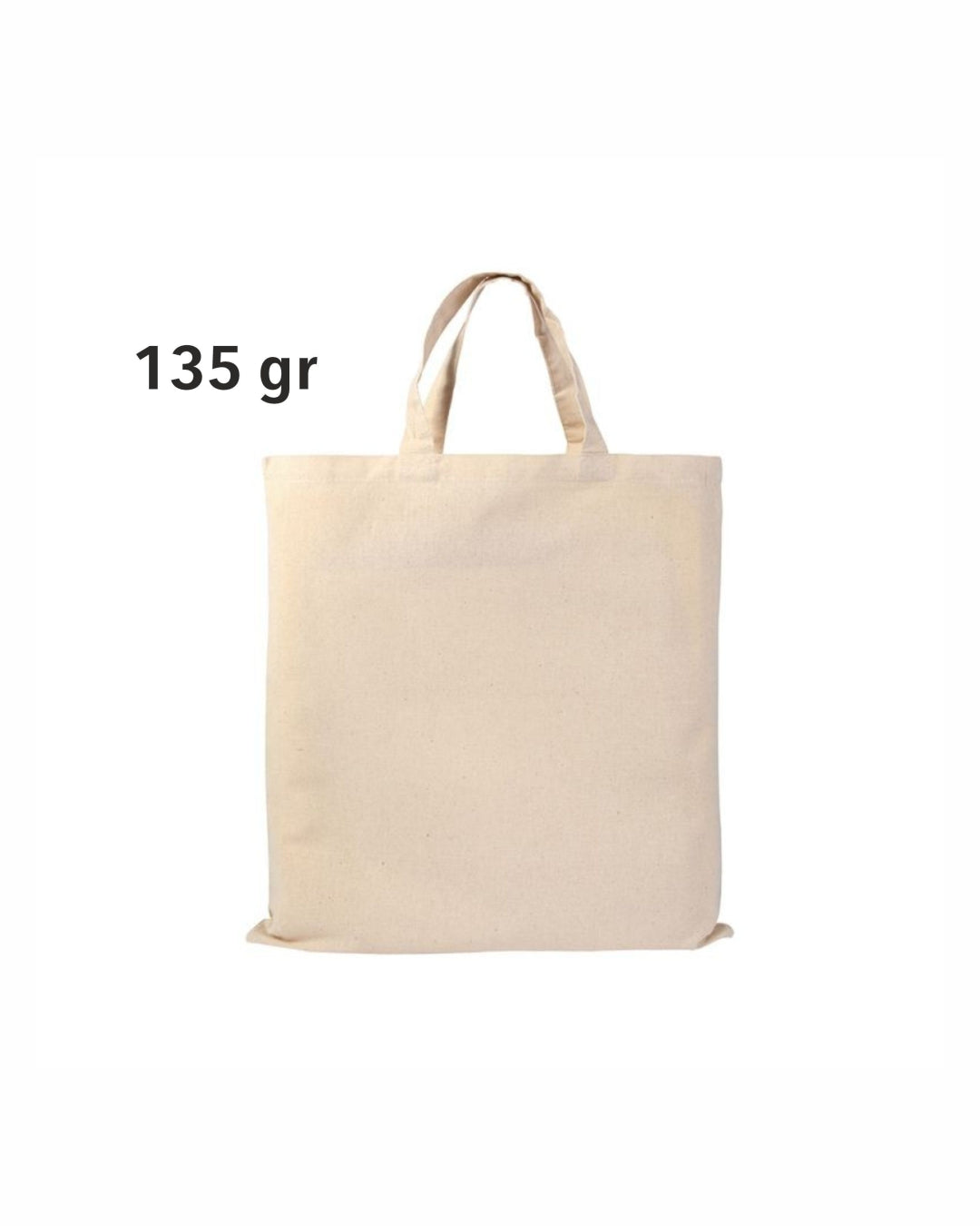 04040NT Borsa cotone naturale 135gr manici corti 38x42