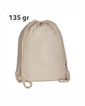 04122NT Sacca zaino in cotone naturale 135gr 36x46 cm