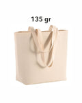 04123NT Borsa cotone naturale 135gr con soffietto alla base 50x38x15