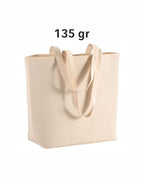 04123NT Borsa cotone naturale 135gr con soffietto alla base 50x38x15