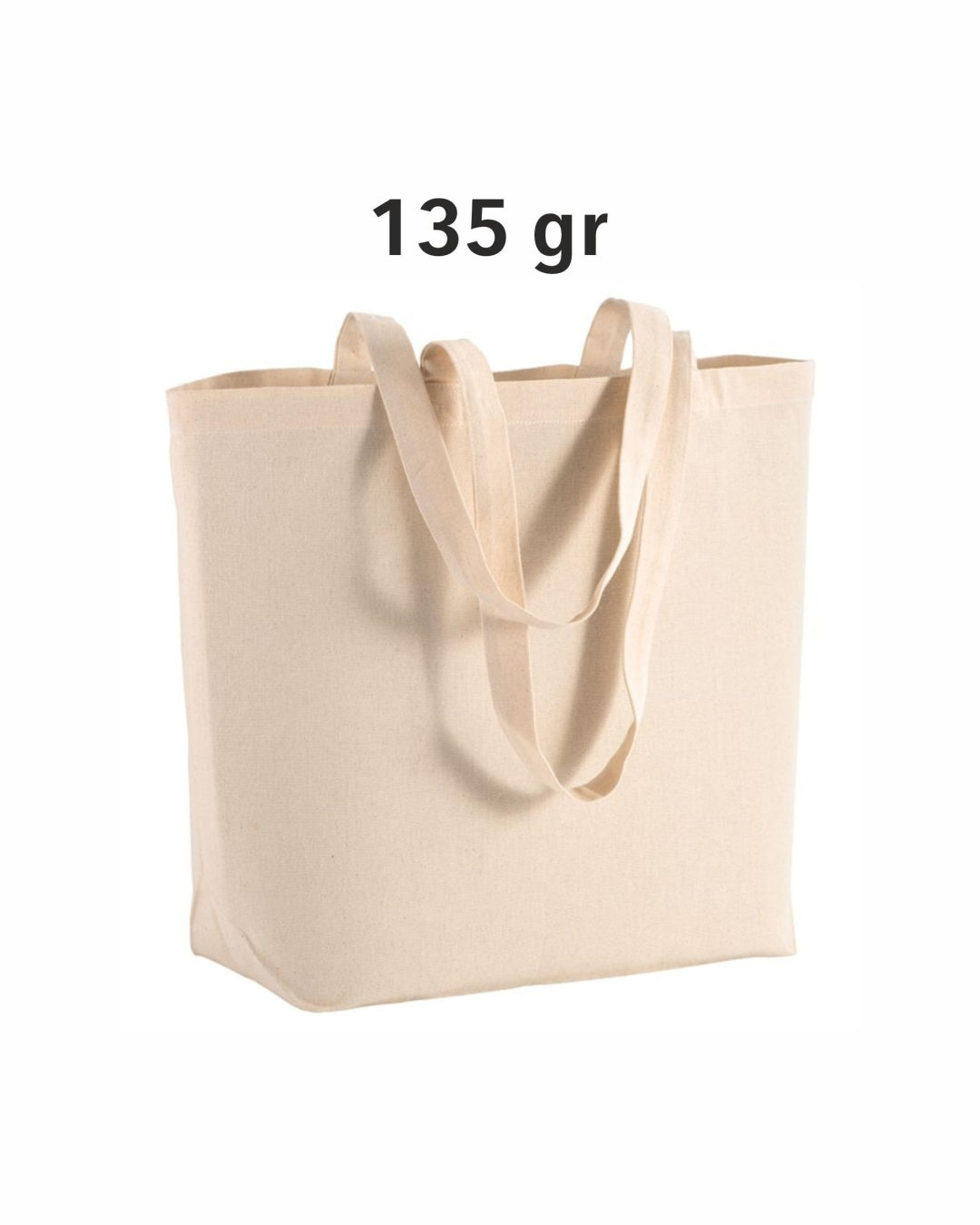 04123NT Borsa cotone naturale 135gr con soffietto alla base 50x38x15