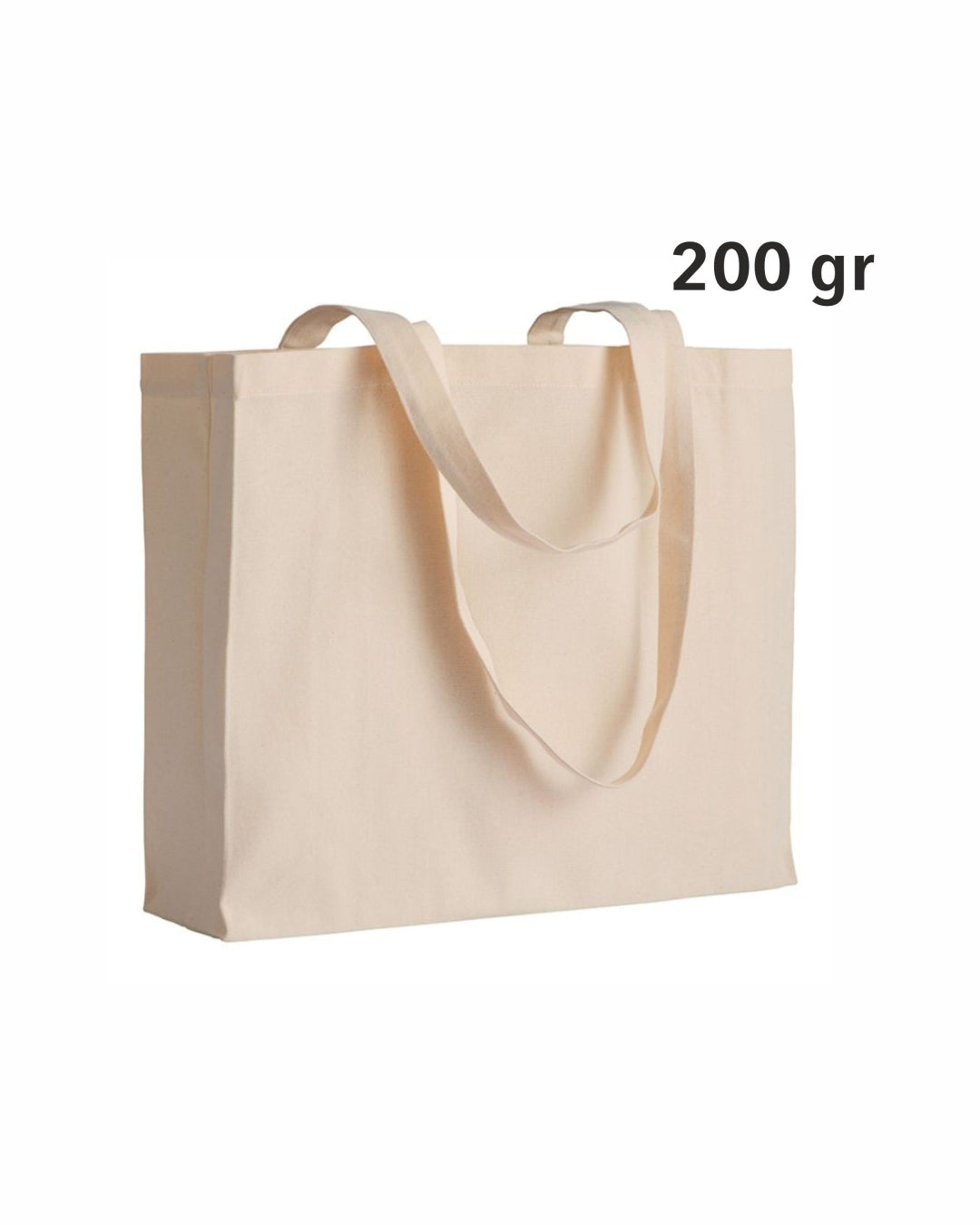 04125NT Borsa cotone naturale 200gr. con soffietto 40x35x12