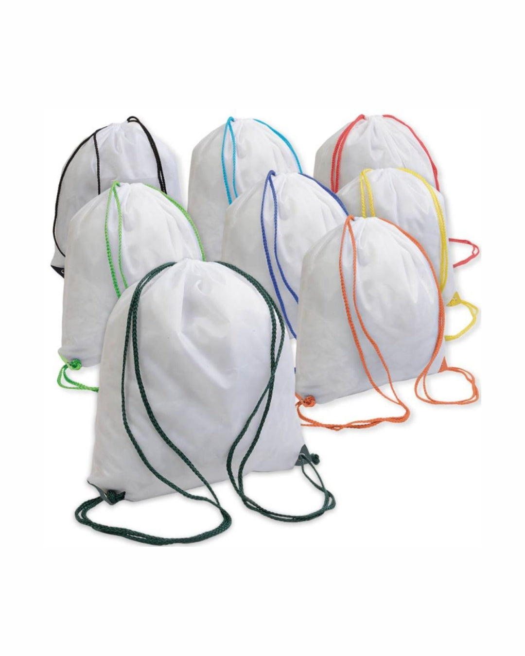 04132 Sacca zaino in poliestere cordini colorati 37x40