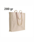 04139NT Borsa cotone naturale 280gr. con soffietto 38x42x8