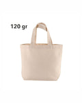 04140NT Borsetta in cotone naturale 120gr con soffietto alla base 32x24x10