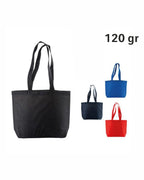 04141 Borsa cotone colorato 120gr con soffietto alla base 40x30x10