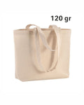 04141NT Borsa in cotone naturale 120gr con soffietto alla base 40x30x10