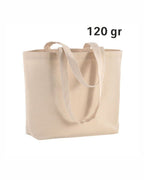 04141NT Borsa in cotone naturale 120gr con soffietto alla base 40x30x10