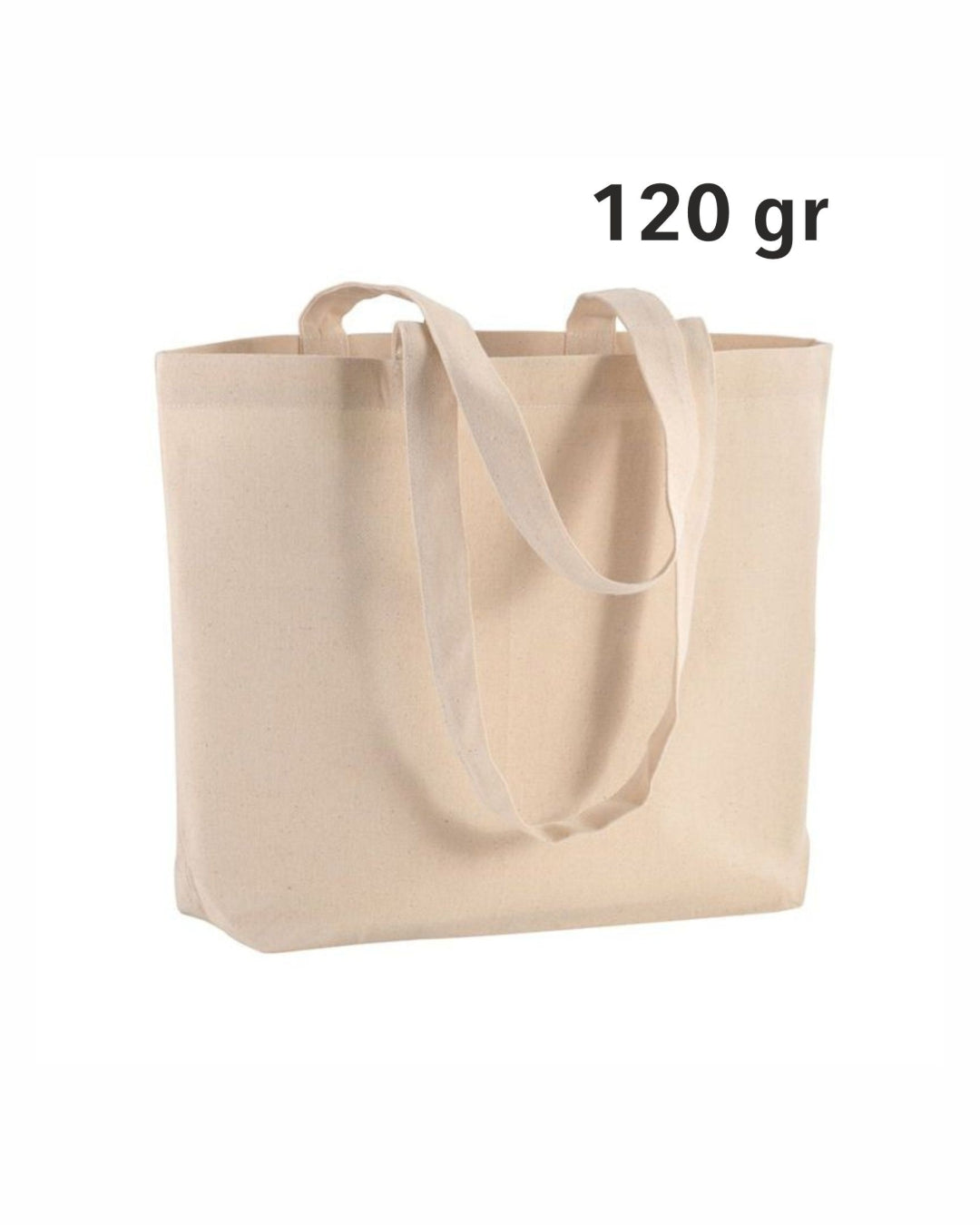 04141NT Borsa in cotone naturale 120gr con soffietto alla base 40x30x10