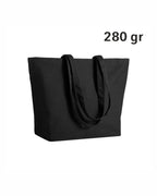 04142 Borsa cotone colorato 280gr con soffietto alla base 50x35x16