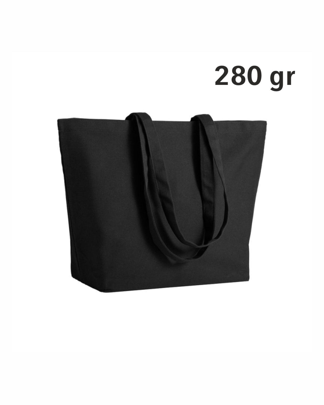 04142 Borsa cotone colorato 280gr con soffietto alla base 50x35x16