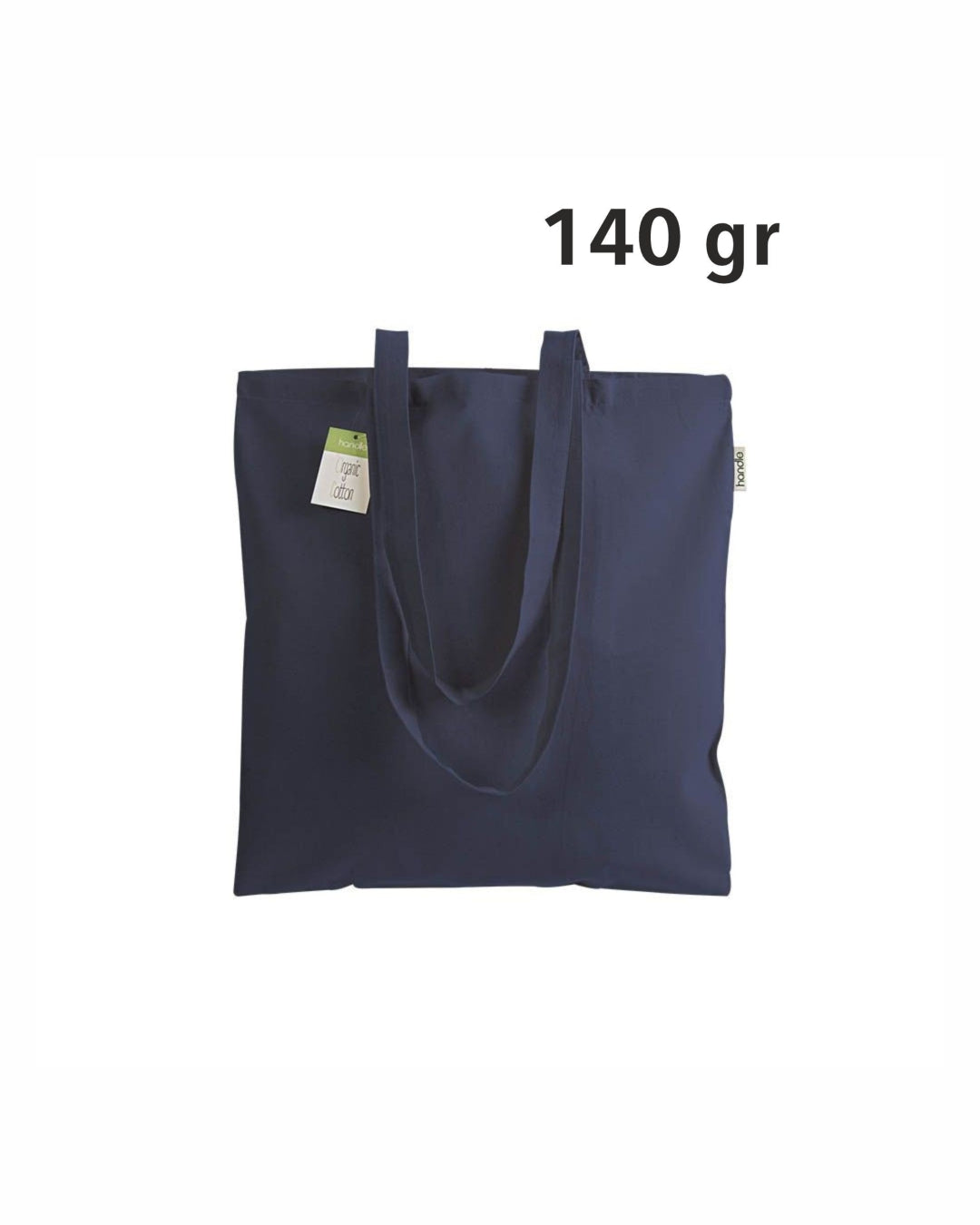 04147 Shopper in cotone organico 140 gr, manici lunghi 38x42