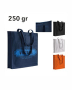 04149 Borsa cotone 250gr con soffietto e chiusura zip 38x42x8