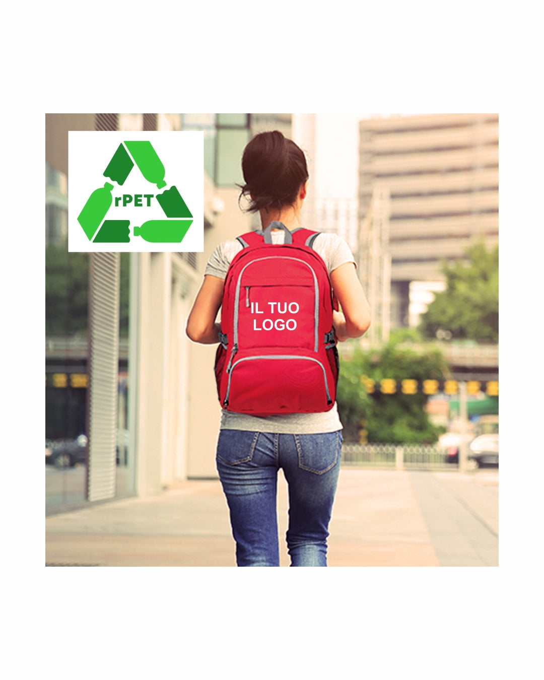 Zaino Trekking personalizzato in R-PET 04170
