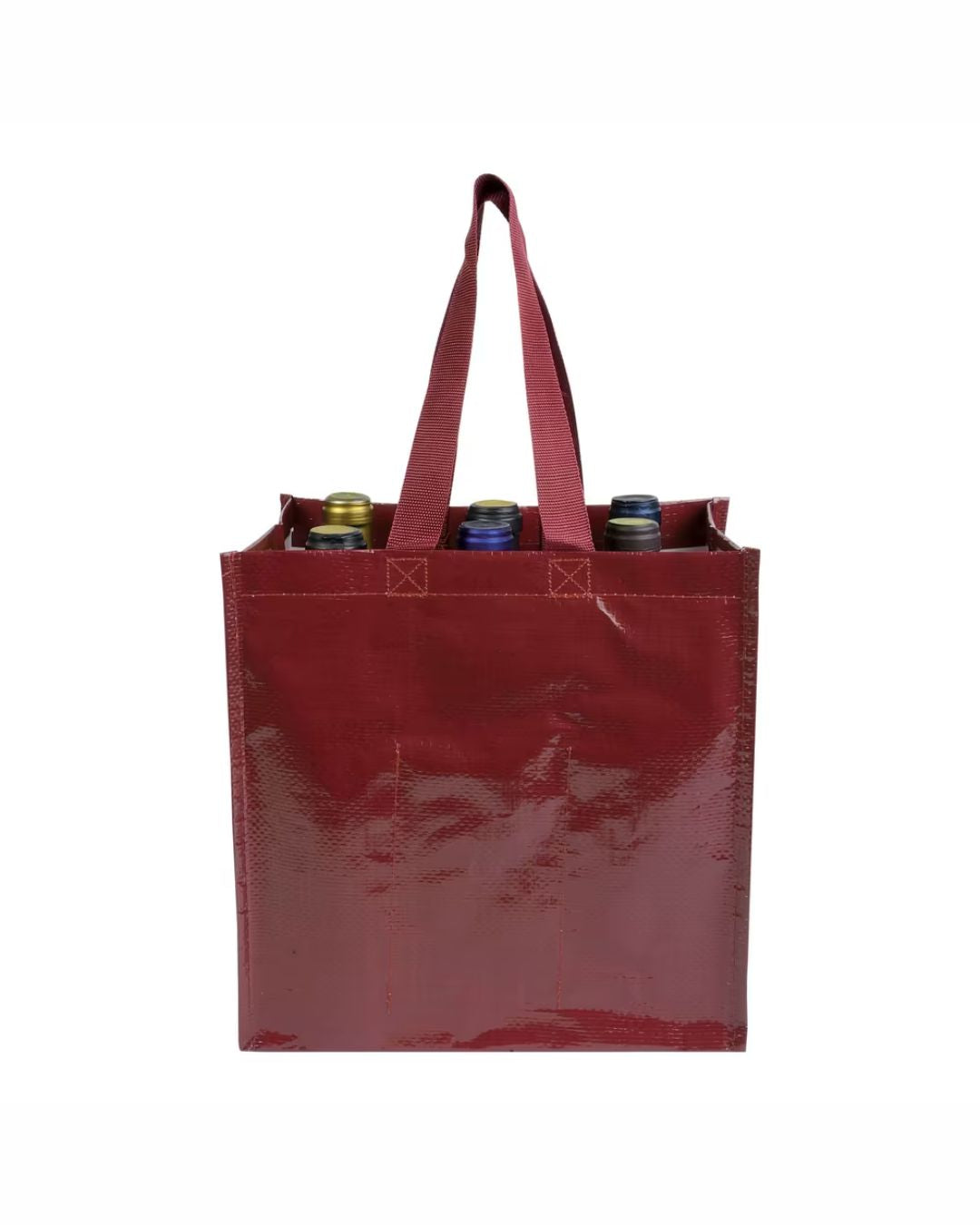 04172 Shopper porta bottiglie (6 posti) in pp laminato 27x28x18