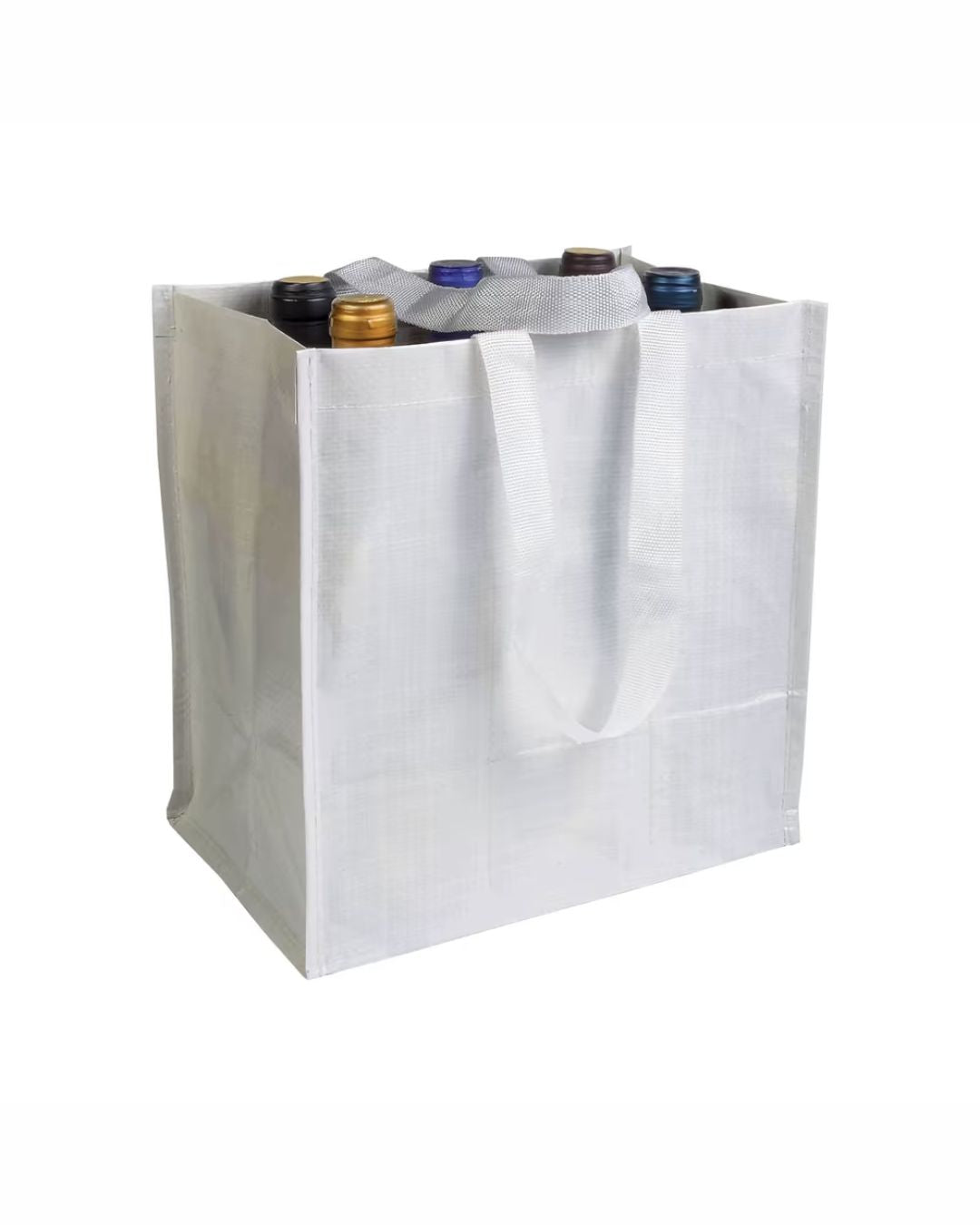 04172 Shopper porta bottiglie (6 posti) in pp laminato 27x28x18