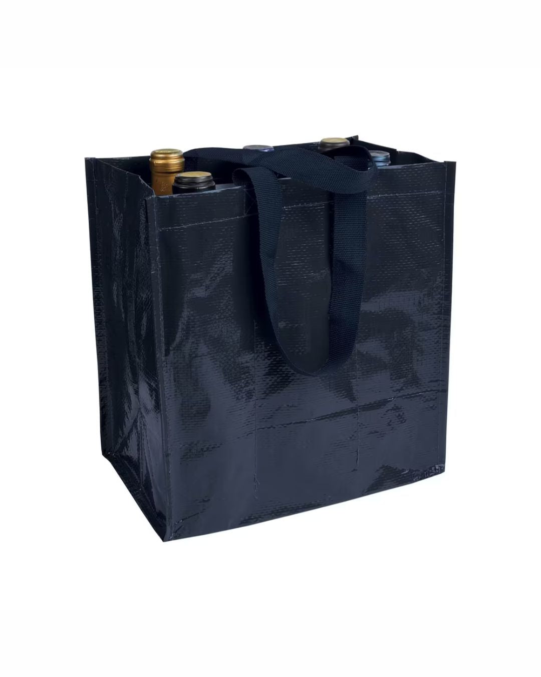 04172 Shopper porta bottiglie (6 posti) in pp laminato 27x28x18