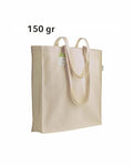 04222 Shopper con soffietto in cotone organico 150gr 38x42x8