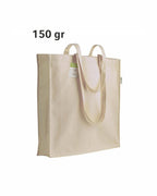 04222 Shopper con soffietto in cotone organico 150gr 38x42x8