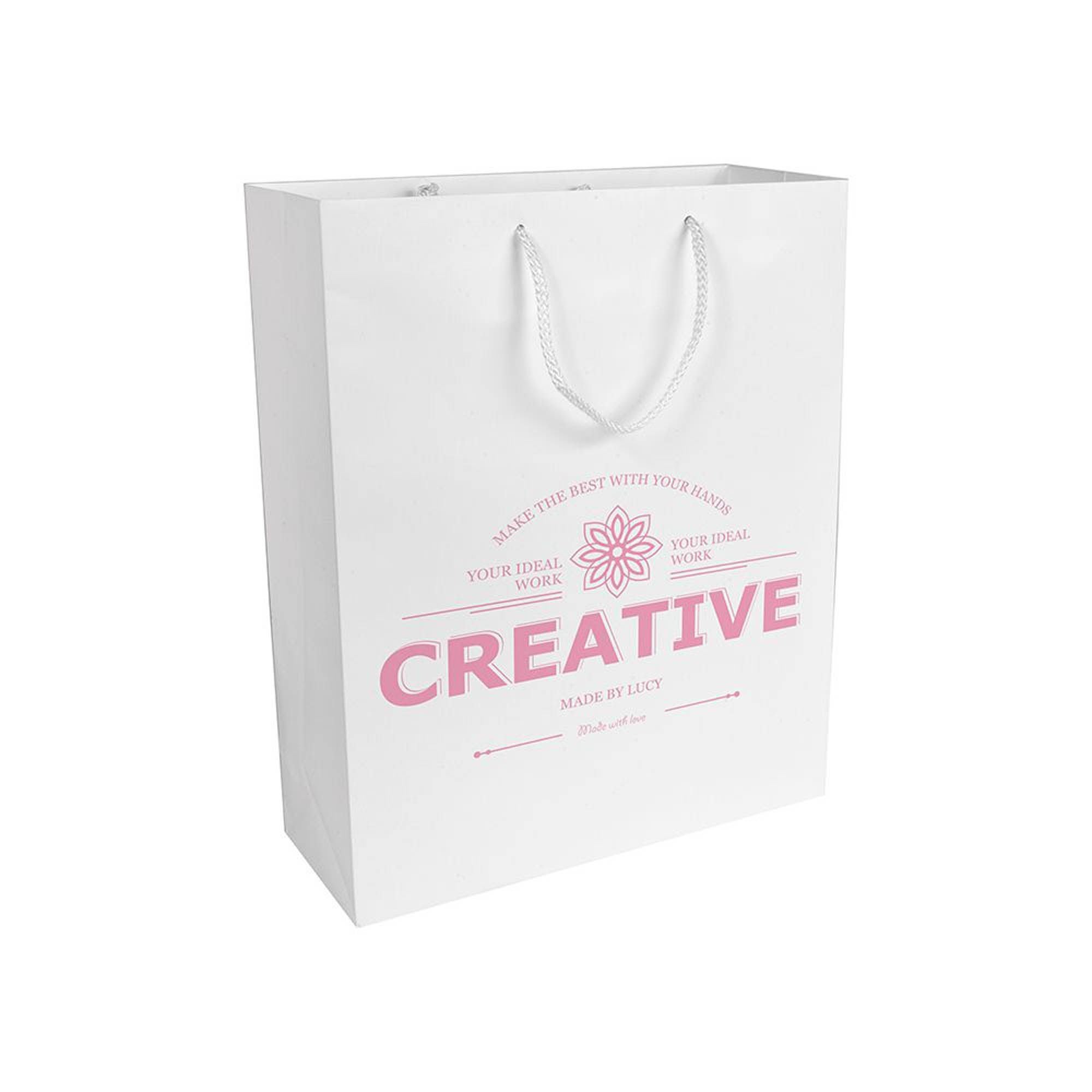 Shopper carta laminata opaca 26x35x11 05186