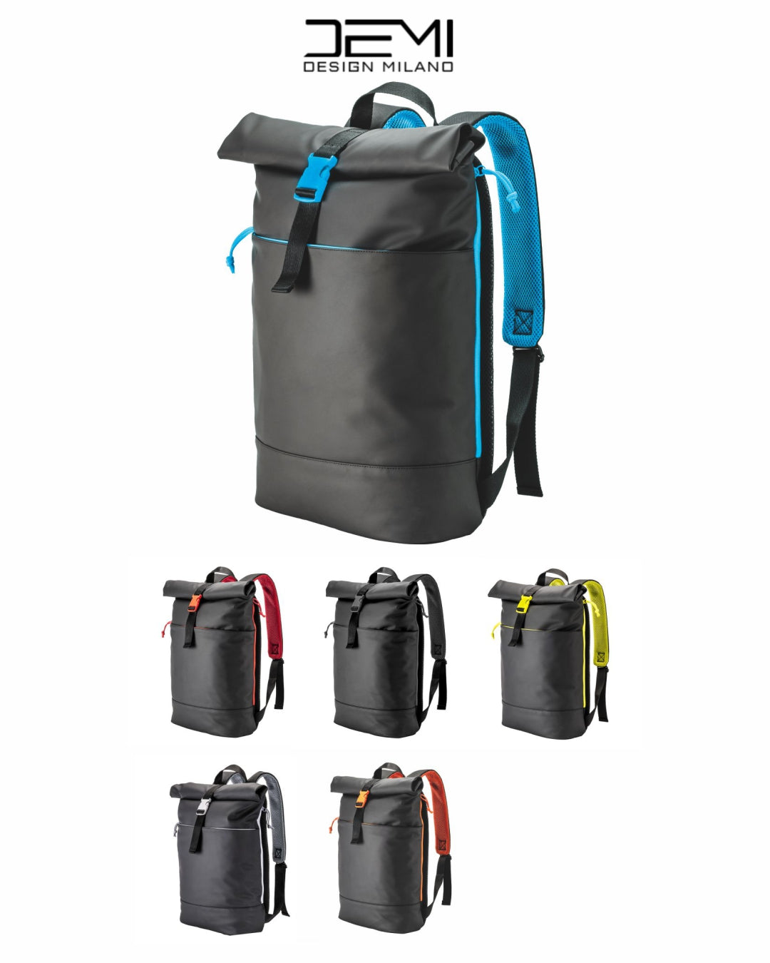 Zaino porta pc soft PU con dettagli colorati 06533