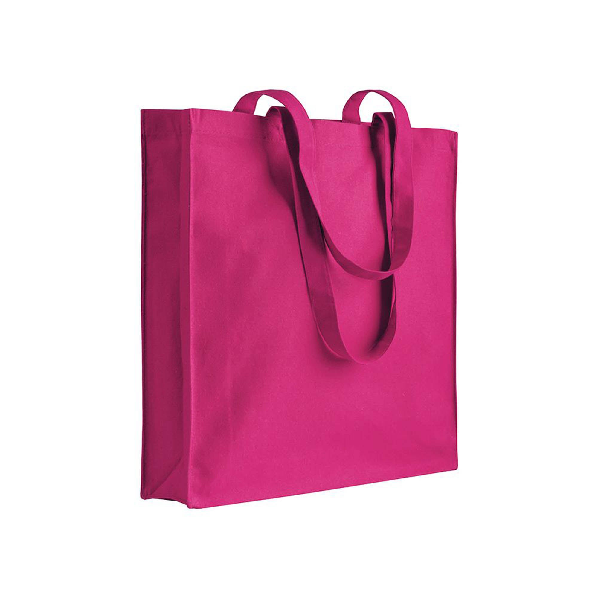 04137 Borsa cotone colorato 220gr con soffietto 38x42x8