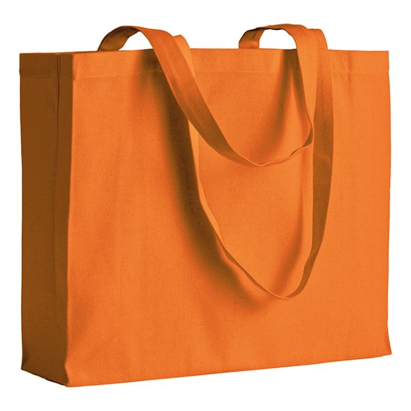 04125 Borsa cotone colorato 200gr con soffietto 40x35x12