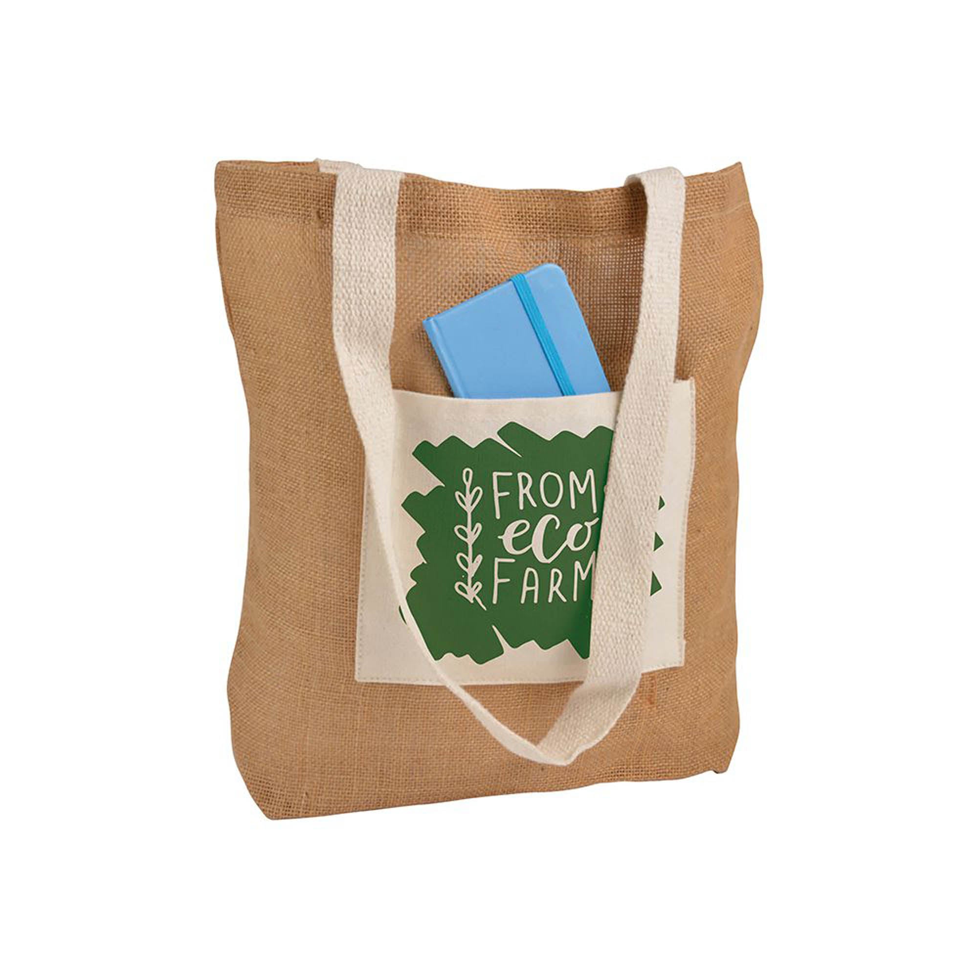 04145 Borsa Juta con soffietto alla base 35x37x12