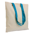 04114 Borsa cotone 135gr manici colorati 38x42