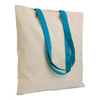 04114 Borsa cotone 135gr manici colorati 38x42
