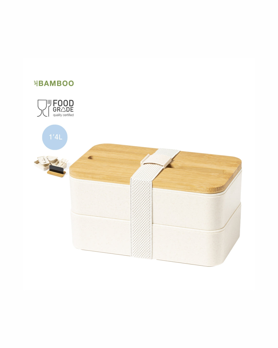 Set porta pranzo PP con posate e porta smartphone 1,4L 31 1479