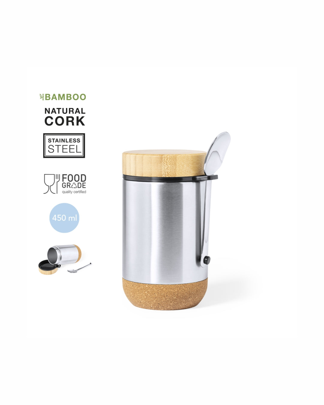 Porta pranzo acciaio inox 450 ml 31 1480