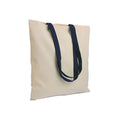04114 Borsa cotone 135gr manici colorati 38x42
