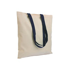 04114 Borsa cotone 135gr manici colorati 38x42