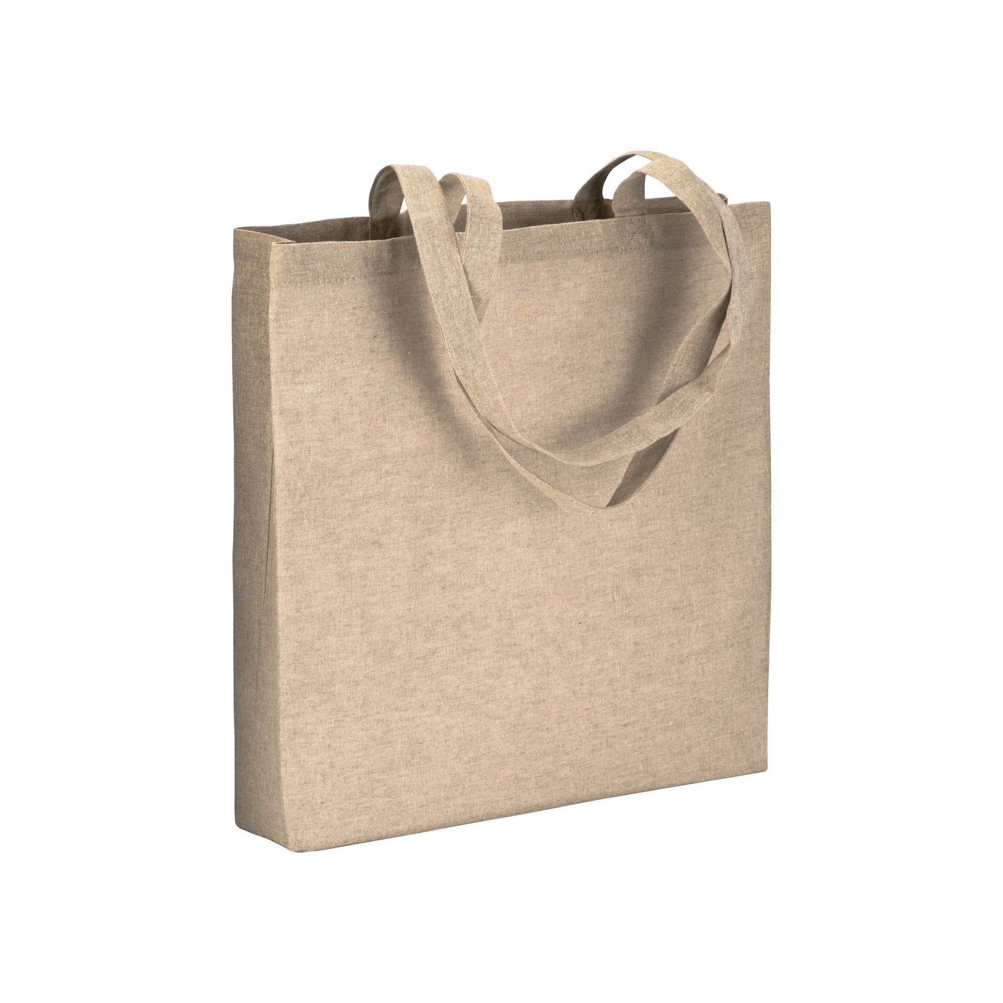 04124 Borsa cotone riciclato 150gr con soffietto 38x42x8