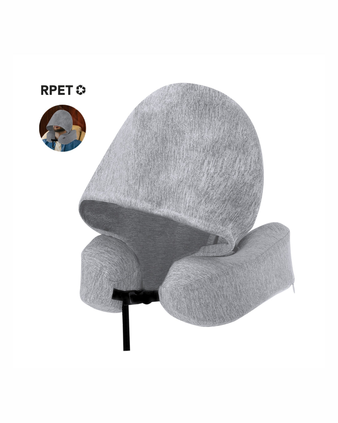 Cuscino da viaggio con cappuccio RPET 31 21505