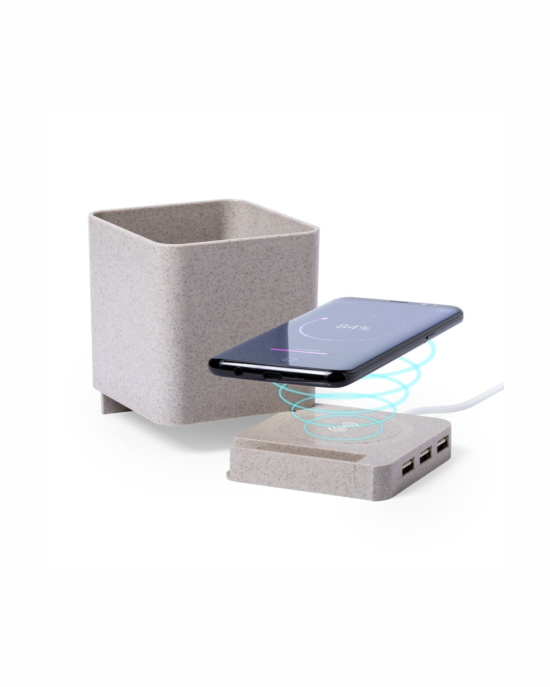 Portapenne con caricatore wireless in fibra di grano 31 6709