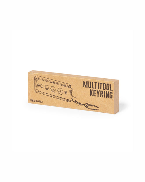 Portachiavi multiutensile acciaio inox e bambù 31 20192