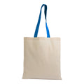 04016 Borsa cotone 140gr con manici colorati 38x42