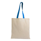 04016 Borsa cotone 140gr con manici colorati 38x42