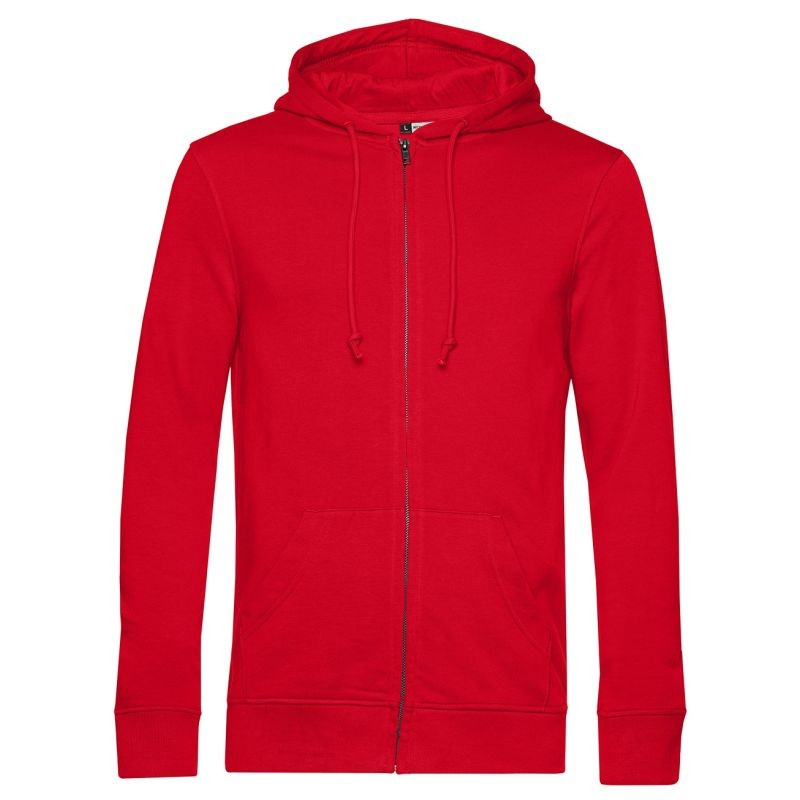 Organic Felpa French Terry cappuccio zip lunga CWU35B